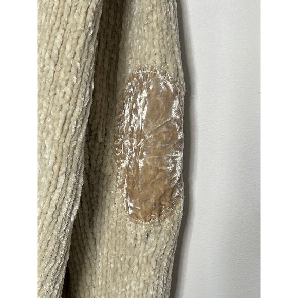 POL Cream Ivory Chunky Cable Knit Open Front Oversized Cardigan Sweater Size M - Picture 4 of 8